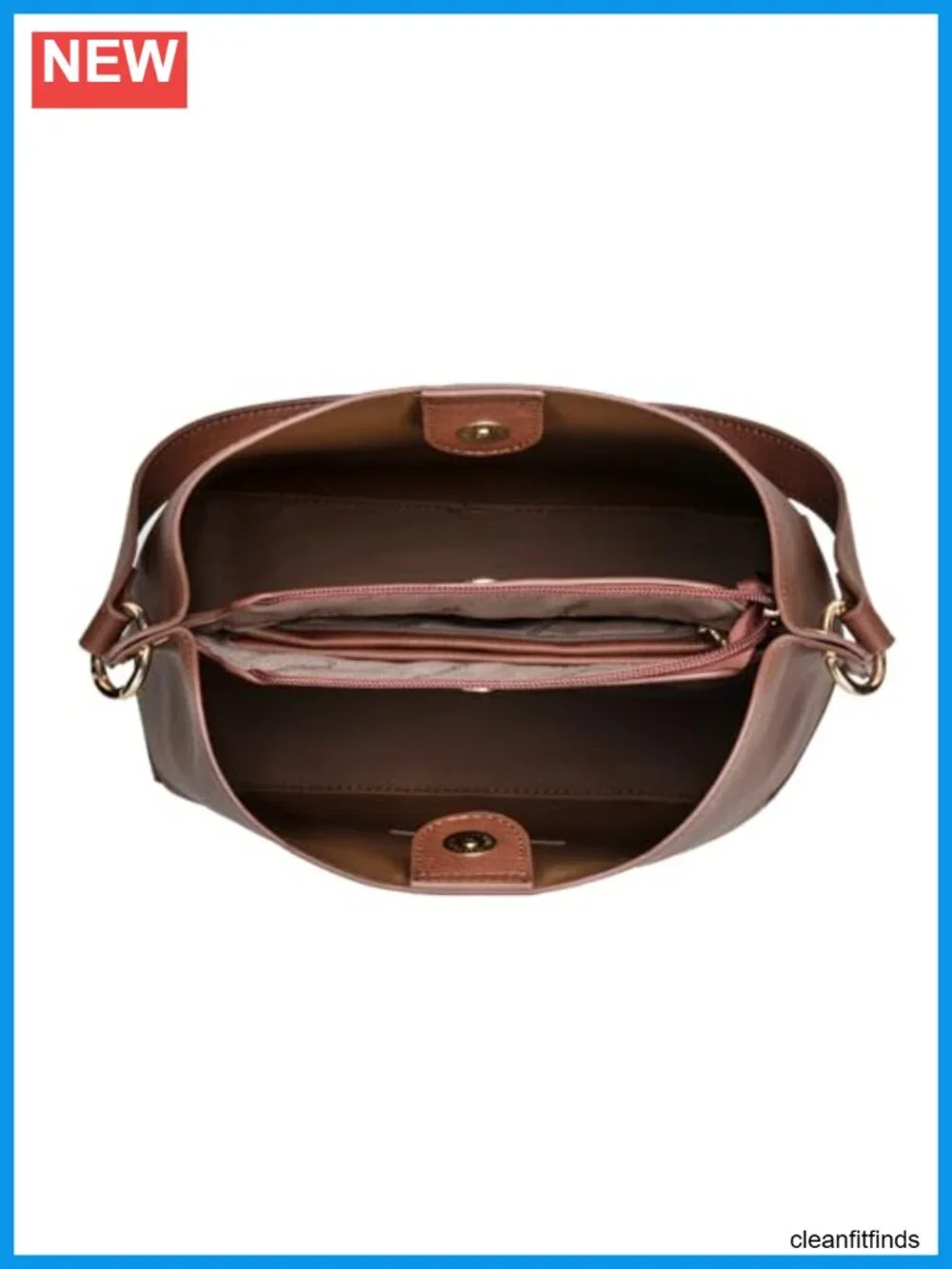 Medium Hobo Bag for Women, Faux Leather Shoulder Purse with 3 Compartments,